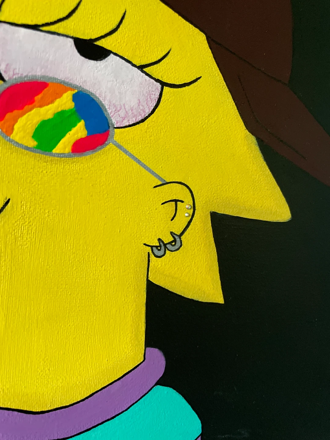 Acrylic Painting of Lisa Simpson - photo 2