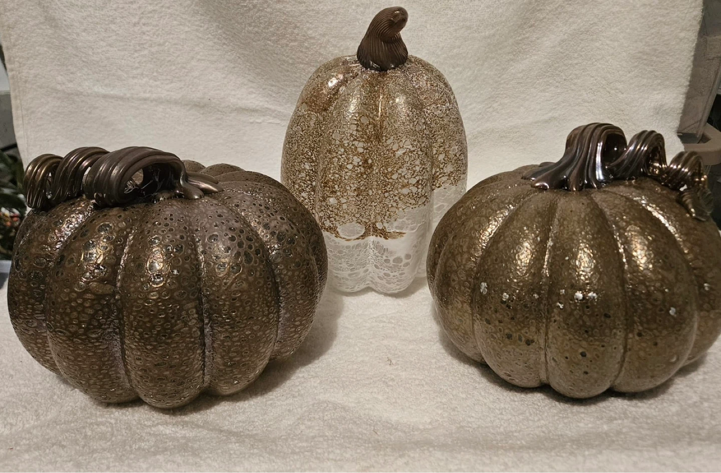 Set of 3 Decorative Glass Pumpkins - photo 3