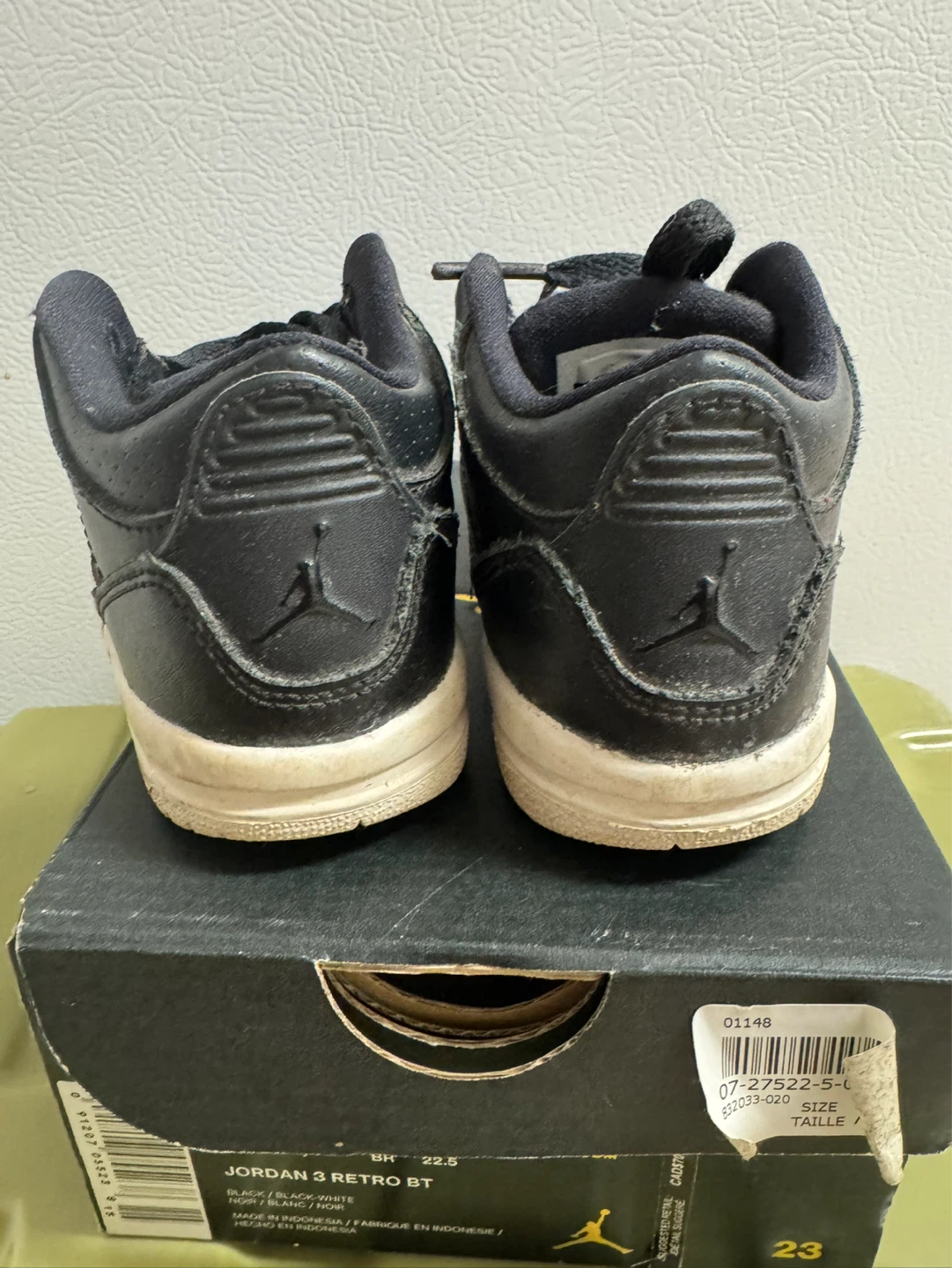 Kids' Air Jordan 3 Retro BT Shoes 7C - photo 4