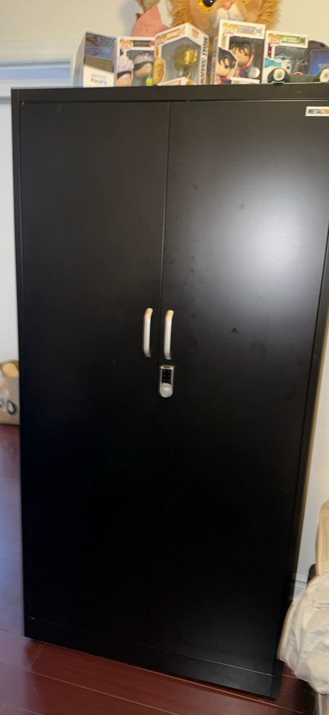 METALLIFIX Black Double Door Storage Cabinet