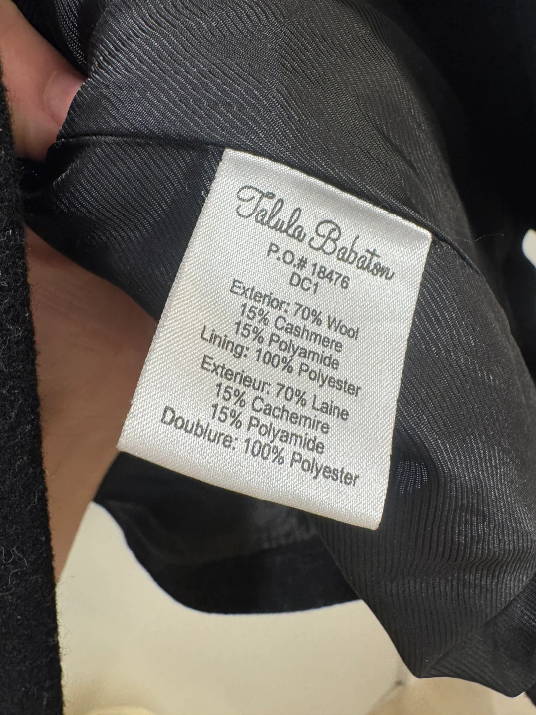 Aritizia Black Wool & Cashmere Coat - XS - photo 3