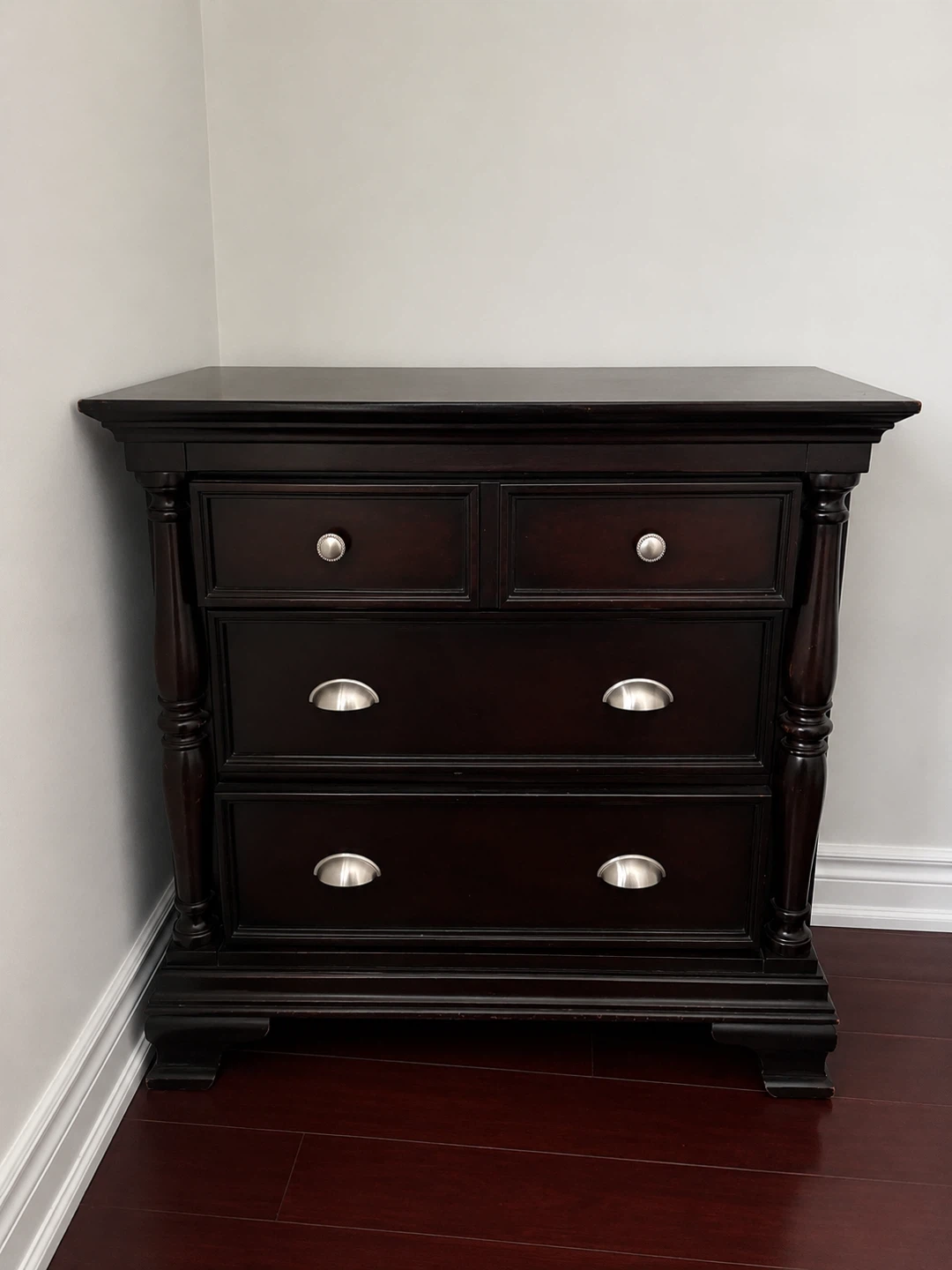 Dark Wood Dresser with Mirror - photo 3