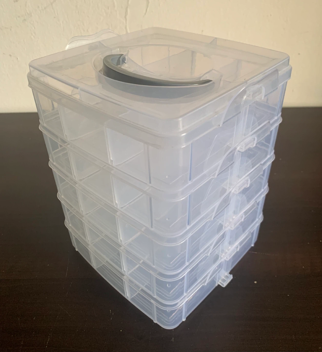 Clear Plastic Storage Organizer with Drawers