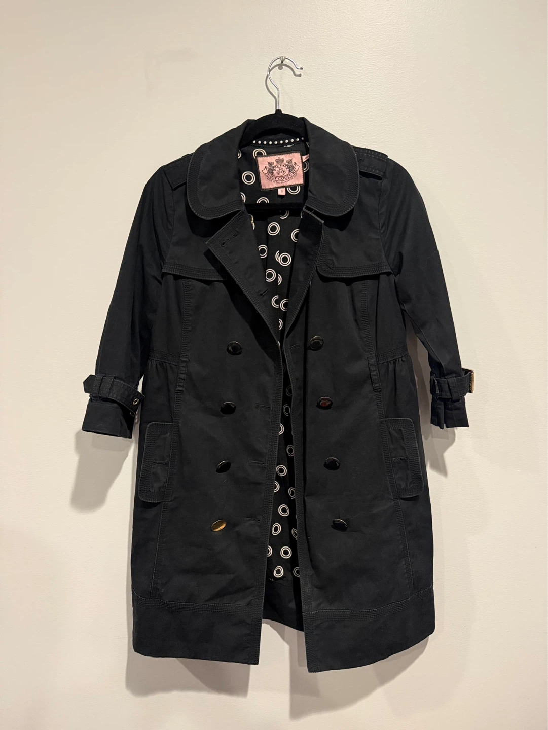 Vintage Juicy Couture Black Trench Coat