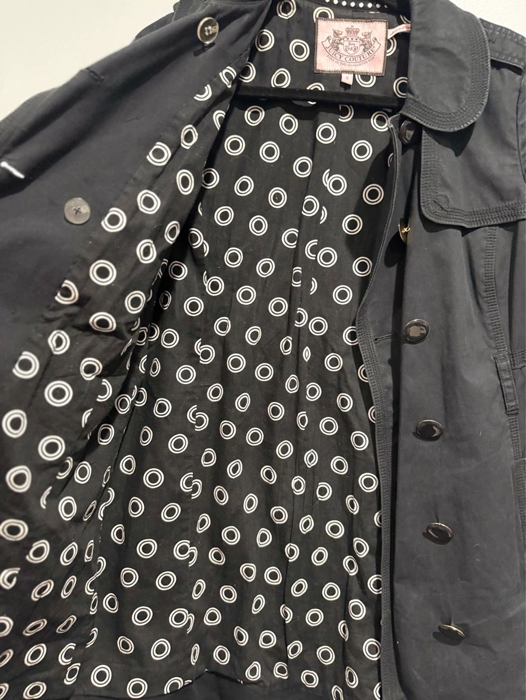 Vintage Juicy Couture Black Trench Coat - photo 5
