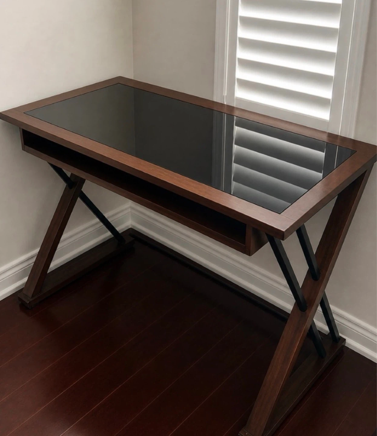 Modern Desk with Glass Top