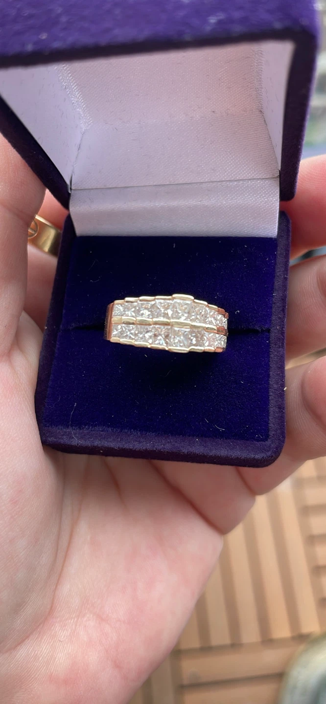 14k gold diamond ring size 5 3/4