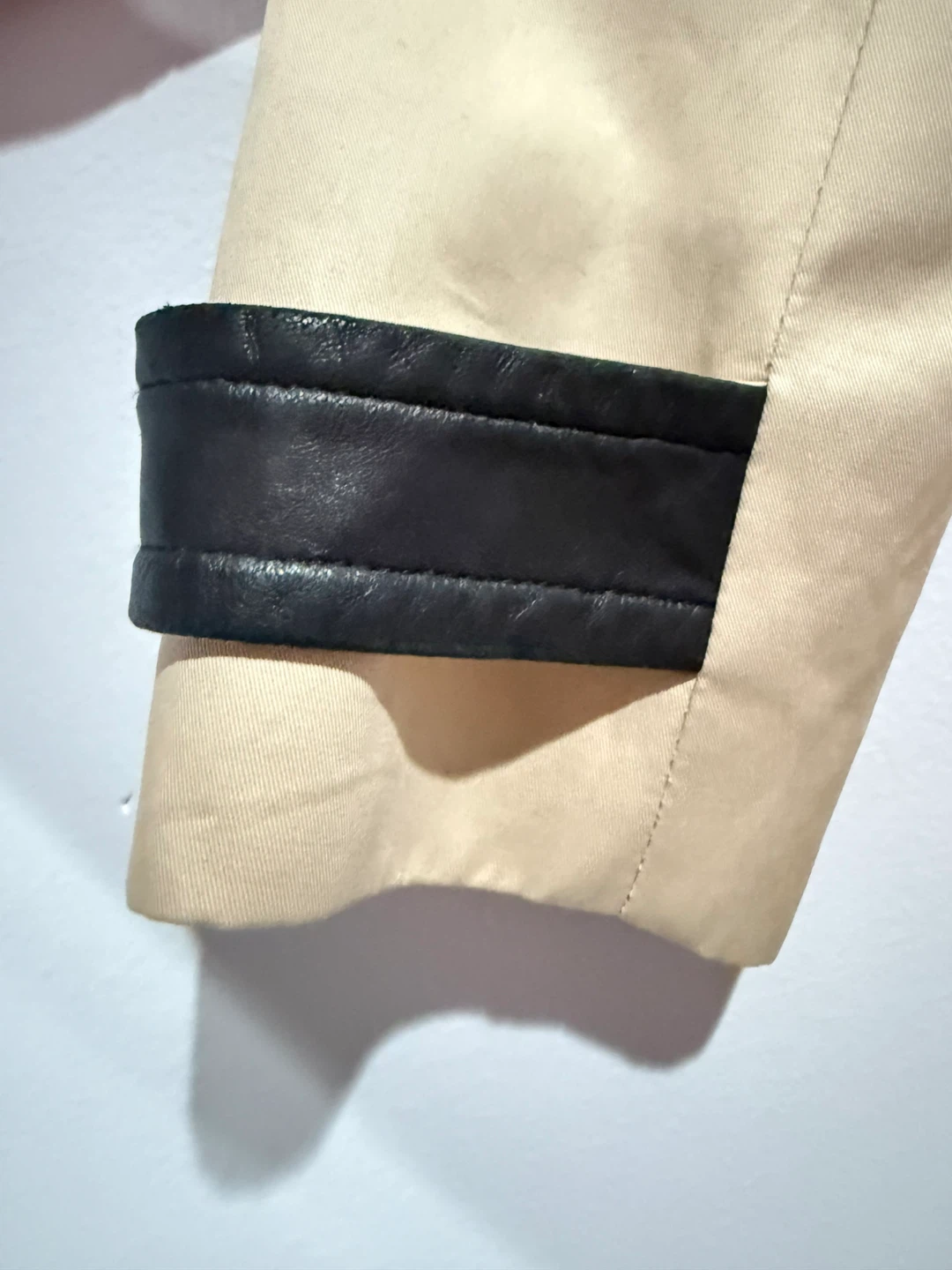 Mackage Beige Trench Coat with Black Leather Accents - photo 2