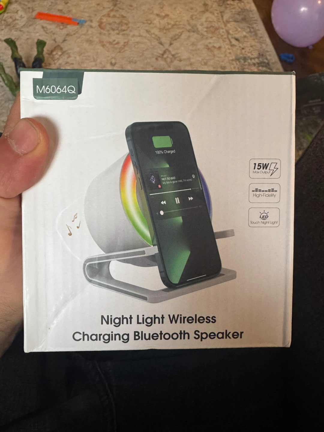 Night Light Wireless Charging Bluetooth Speaker - photo 2