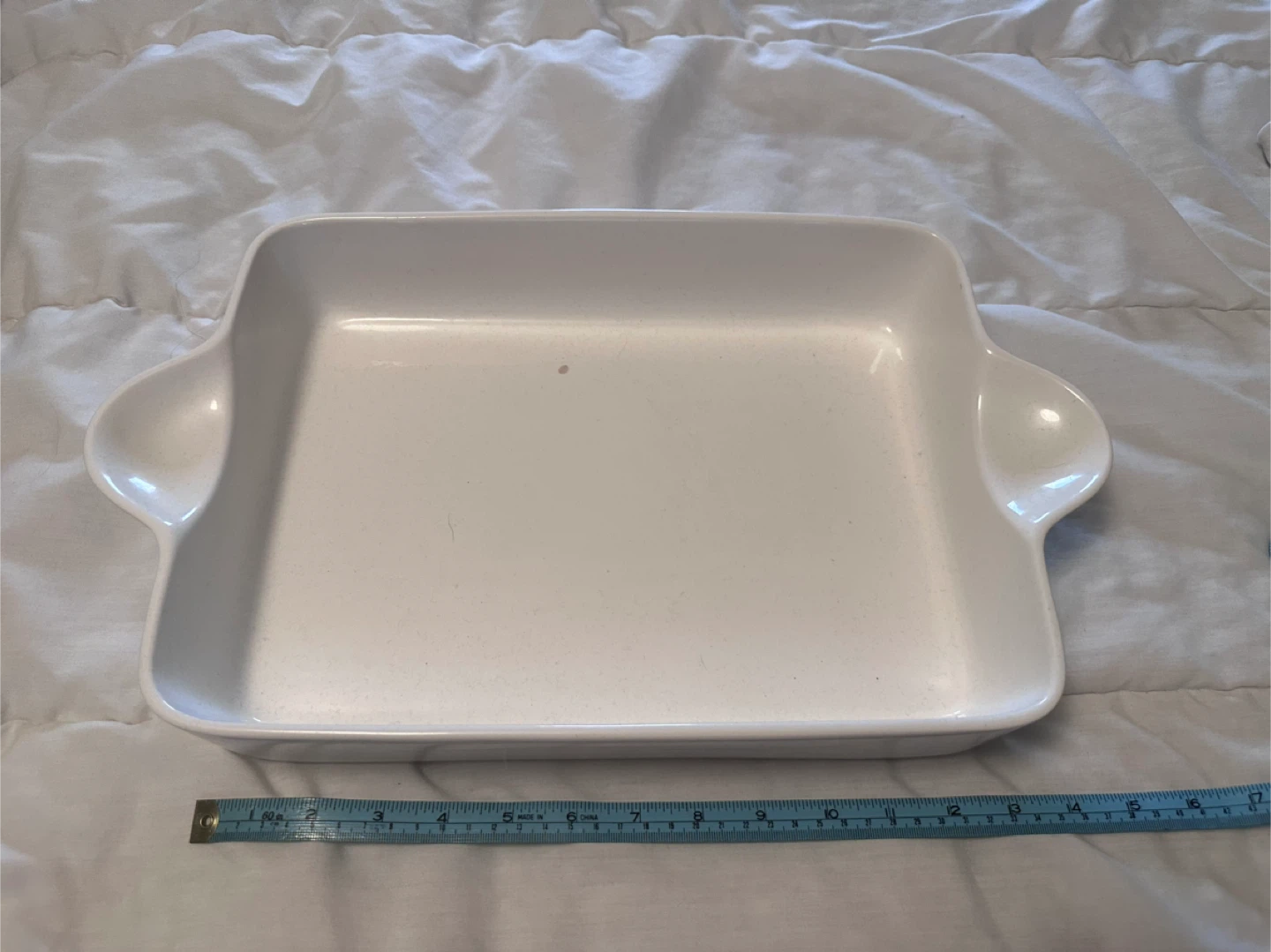 MANN White Rectangular Porcelain Baking Dish