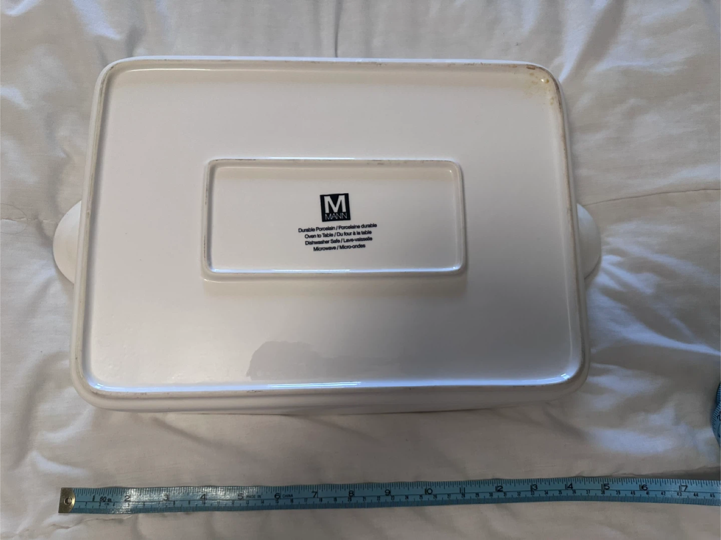 MANN White Rectangular Porcelain Baking Dish - photo 3
