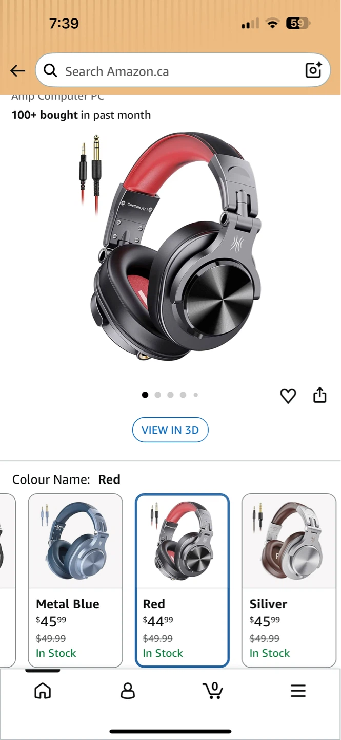OneOdio A71 DJ Headphones Red