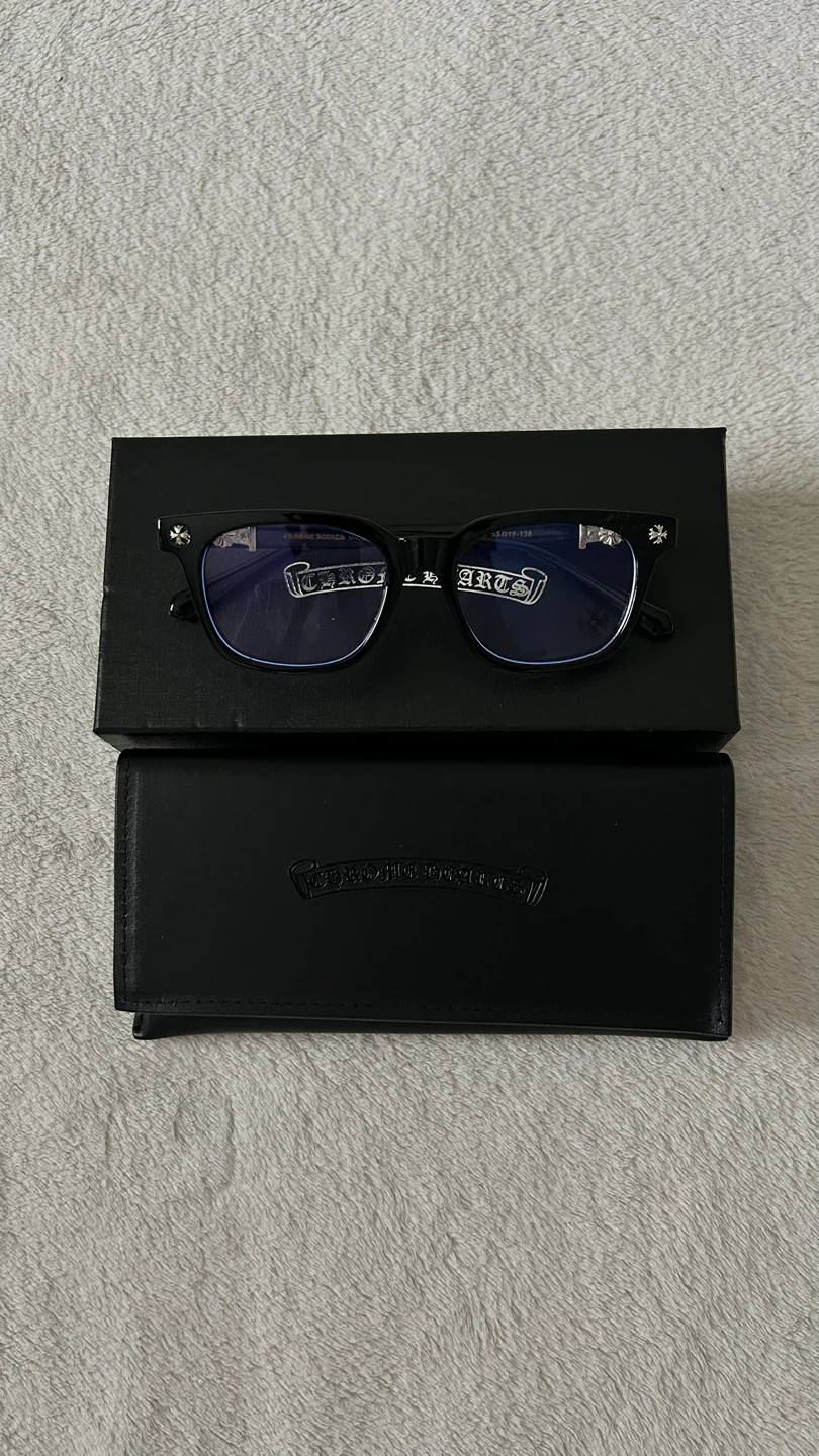 Black Chrome Hearts glasses