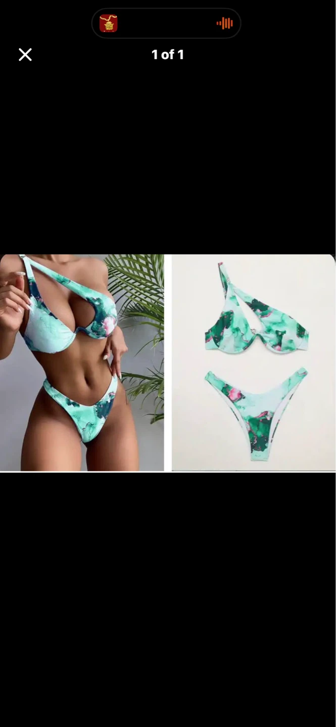 Women's Abstract Print Bikini Set. Size small