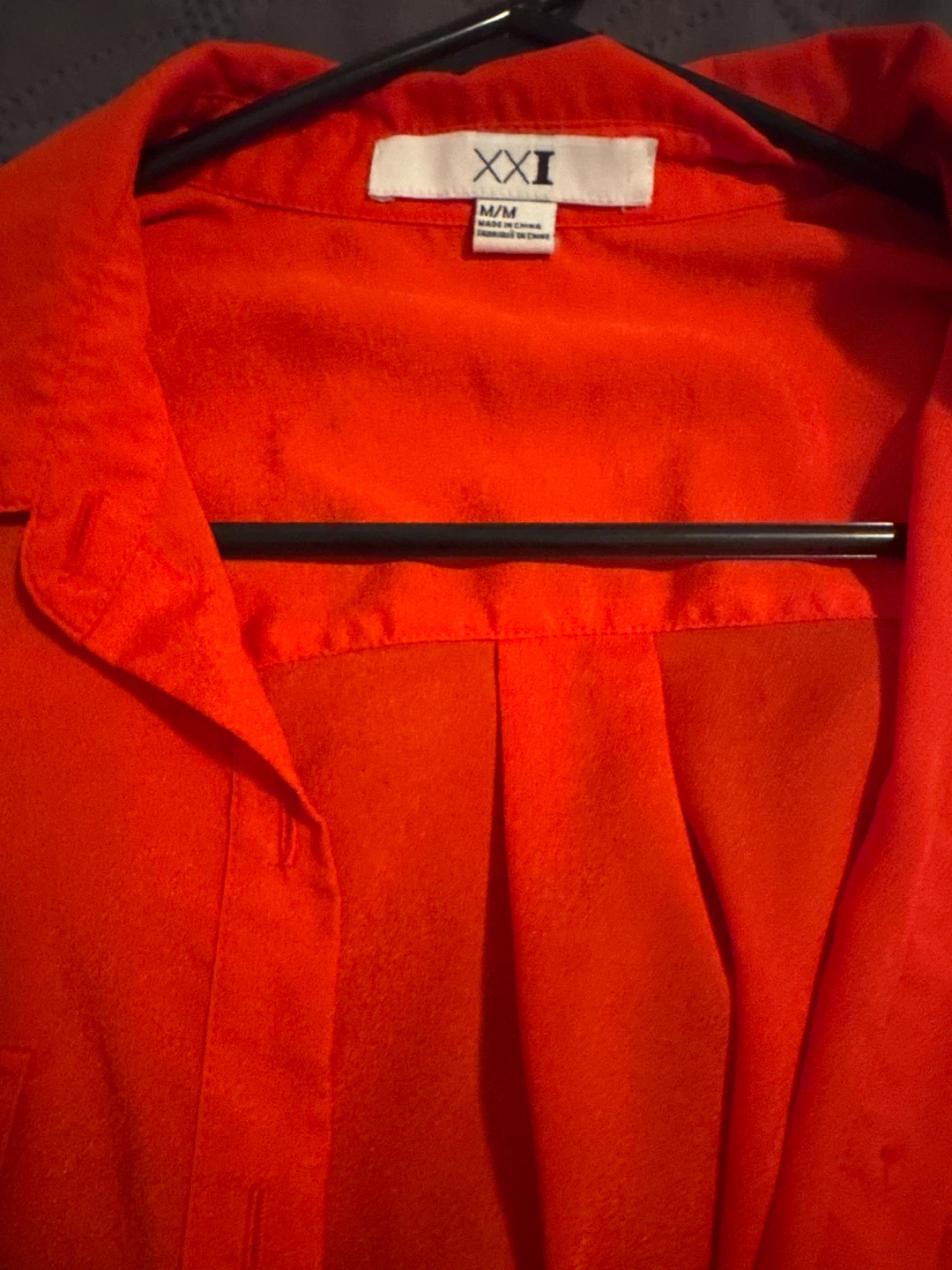 Forever 21 Orange Long Sleeve Button-Up Shirt - photo 2