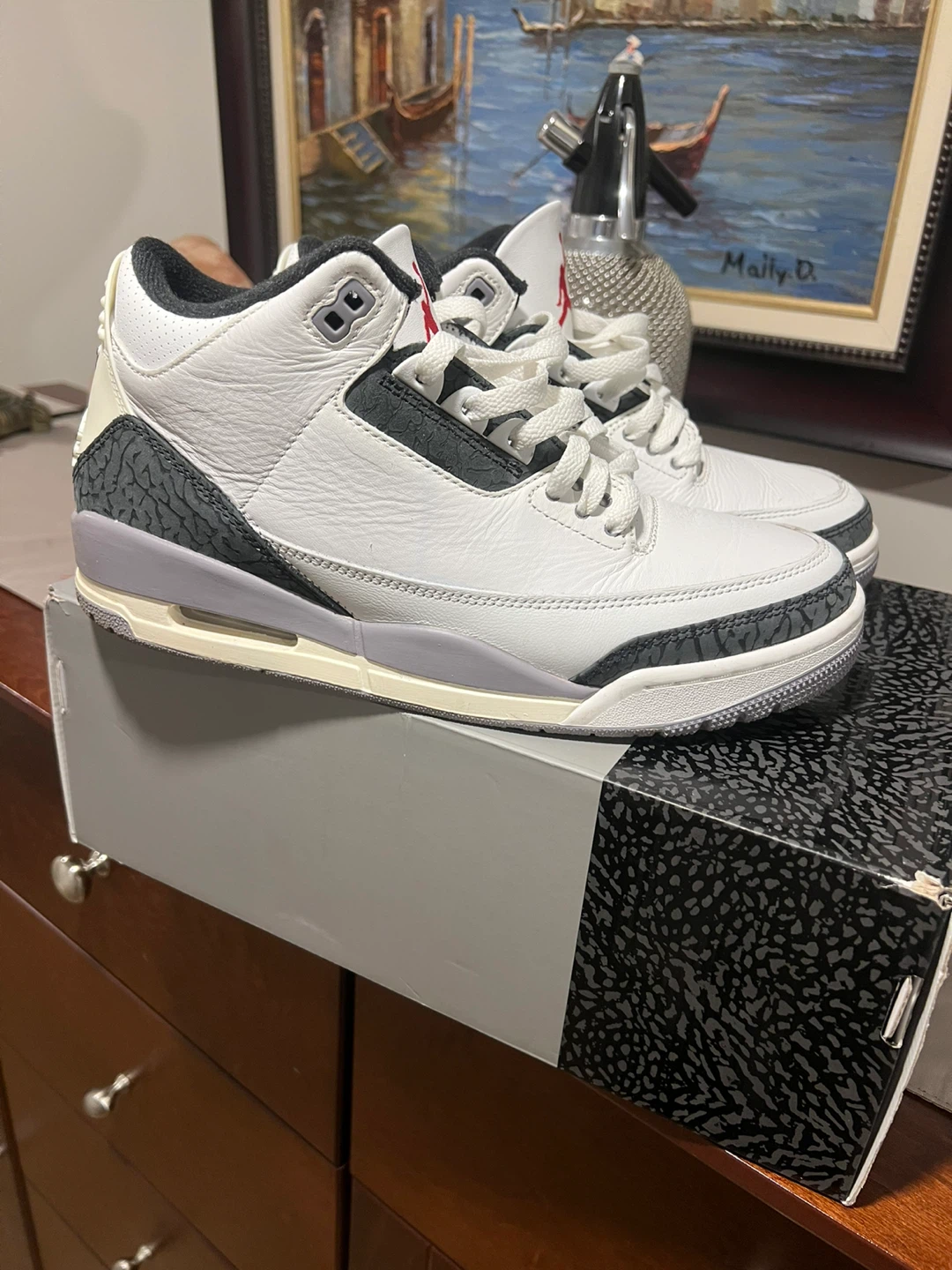 Air Jordan 3 "White Cement Reimagined" Sneakers - photo 2