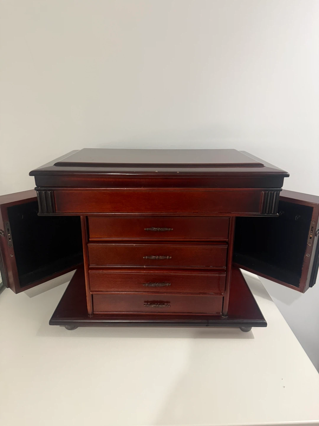 Wooden Jewellery Box with Drawers