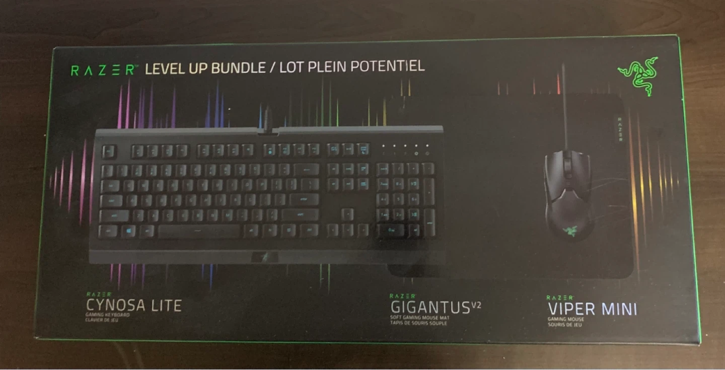 Razer Level Up Bundle with Keyboard, Mouse, and Mousepad