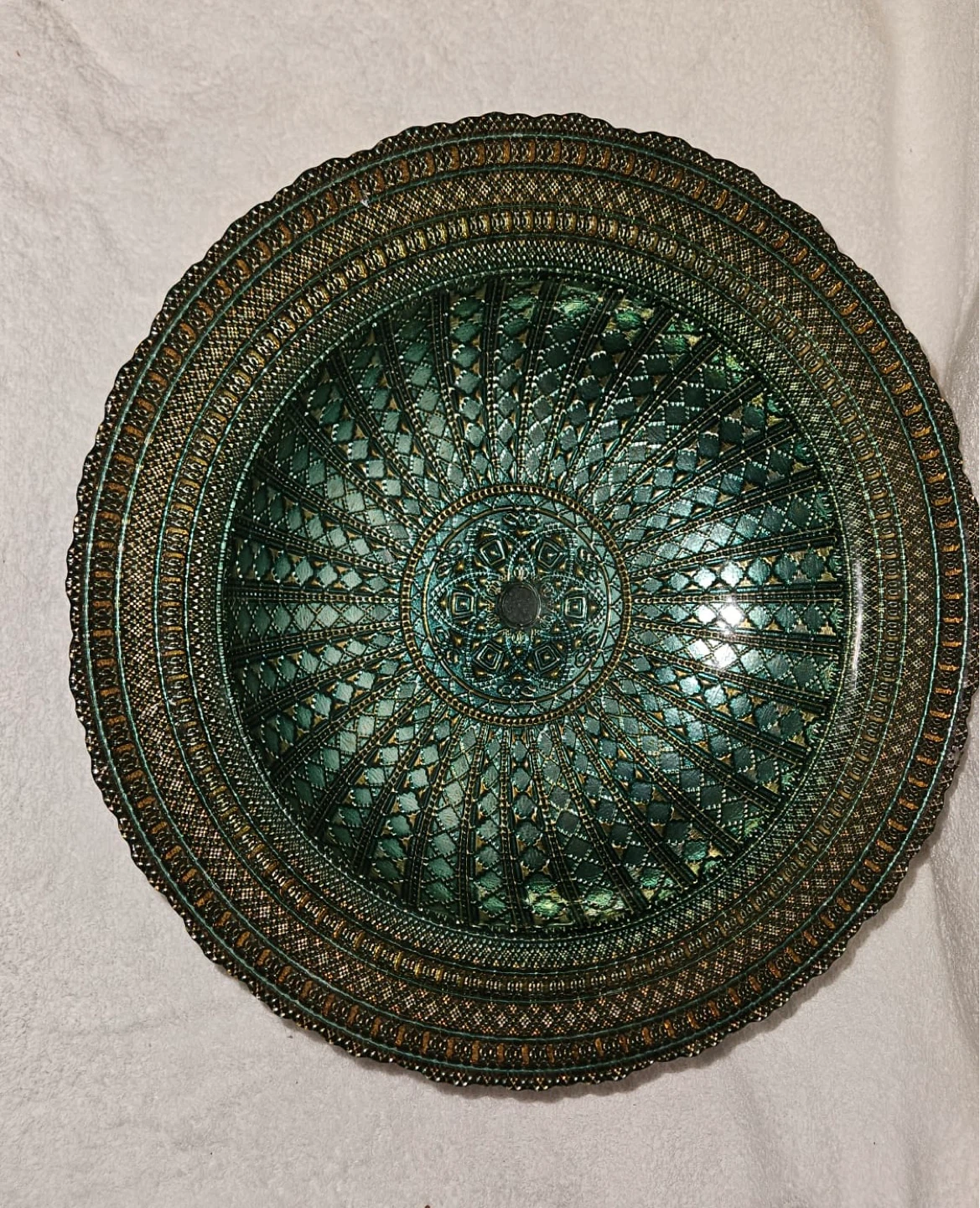 Teal Decorative Pedestal Bowl - photo 5