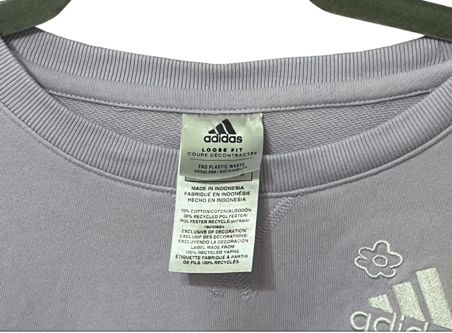 💜 Adidas Girls Loose Fit Sweatshirt – Size Medium (10/12) 💜 - photo 2