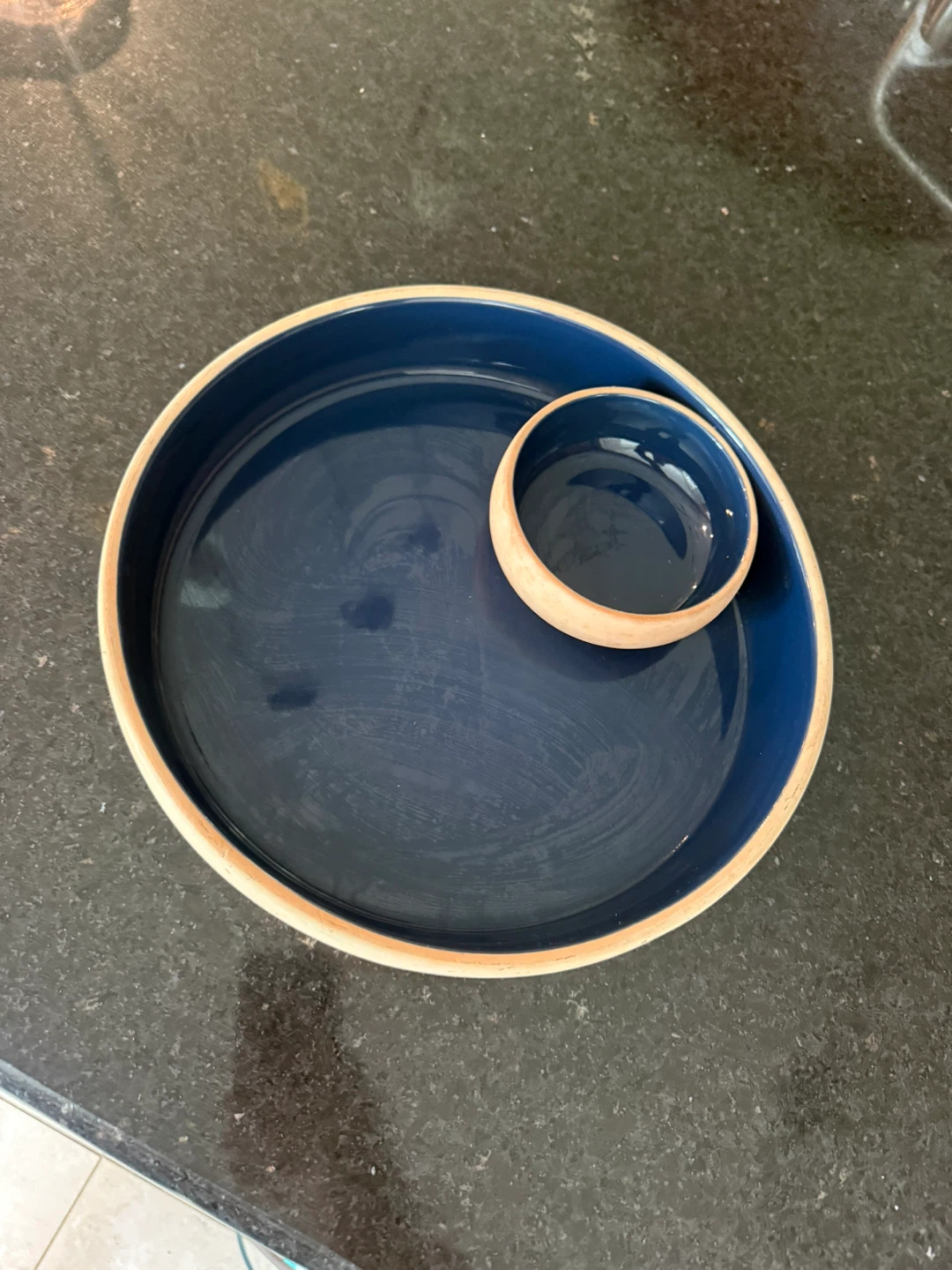 Blue and wood chip and dip platter - photo 3