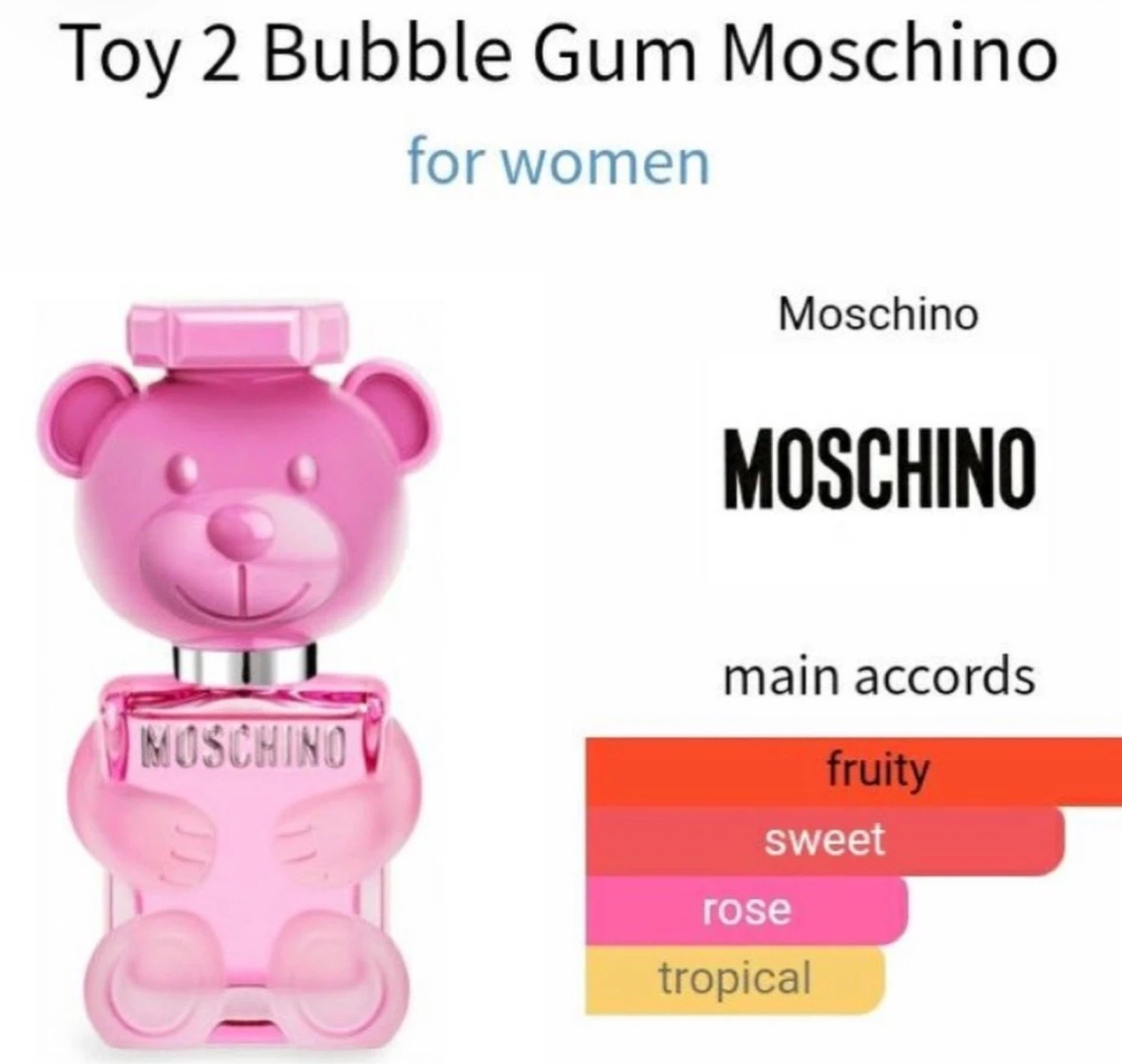 Moschino Toy 2 Bubble Gum Eau de Toilette Perfume 1.7 oz - photo 2