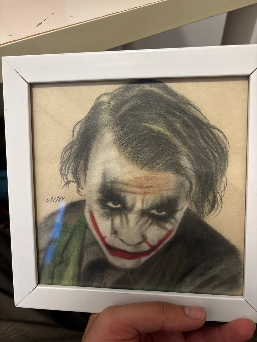 Framed Joker Drawing