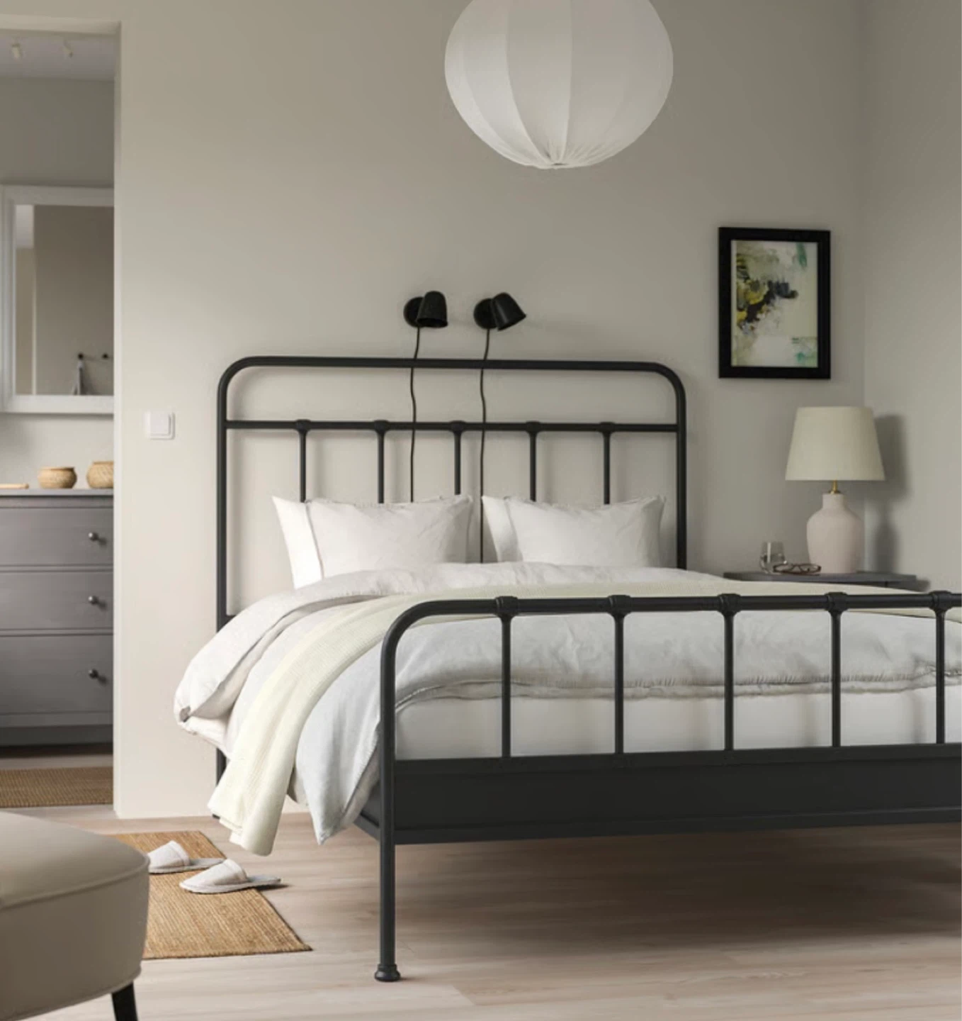 IKEA BED FRAME (Queen) Nightstands (can be sold separately) - photo 2