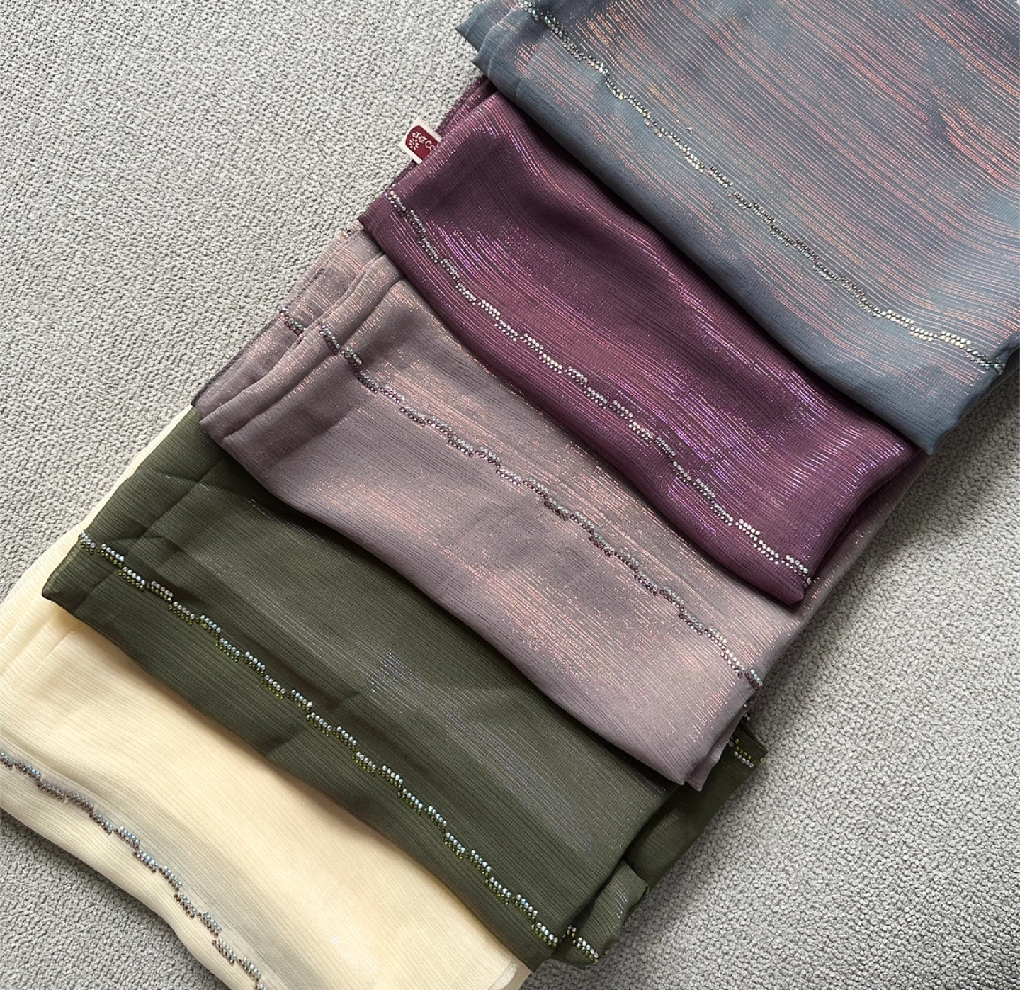 Shimmering Beaded Scarves - Set of 5 - photo 3