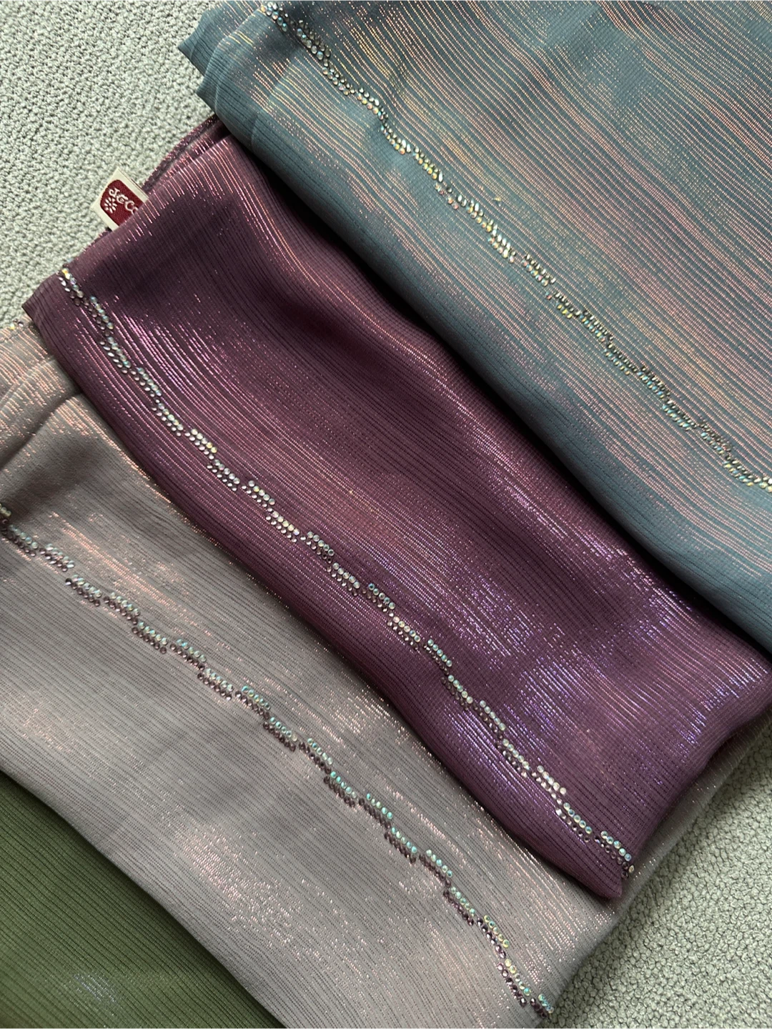 Shimmering Beaded Scarves - Set of 5 - photo 2
