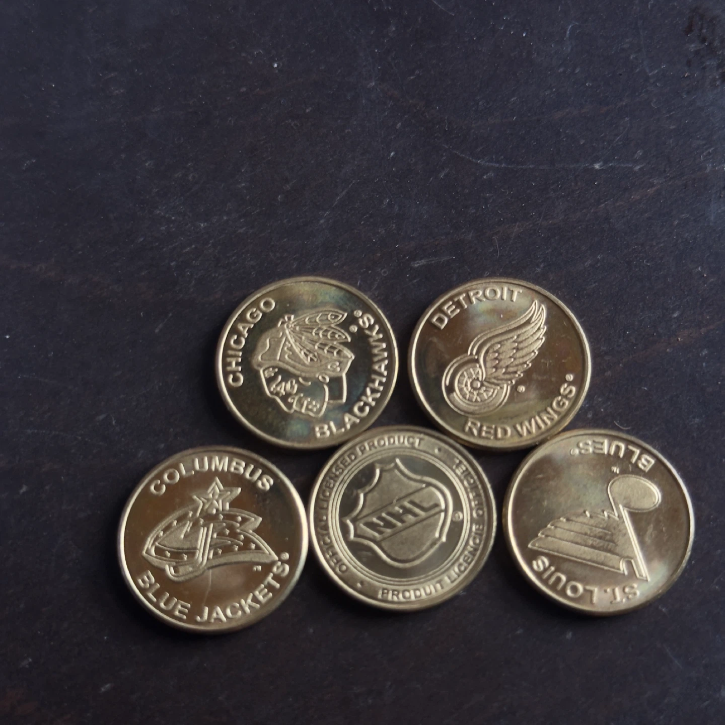 NHL Team Coins - Chicago, Detroit, Columbus, St. Louis