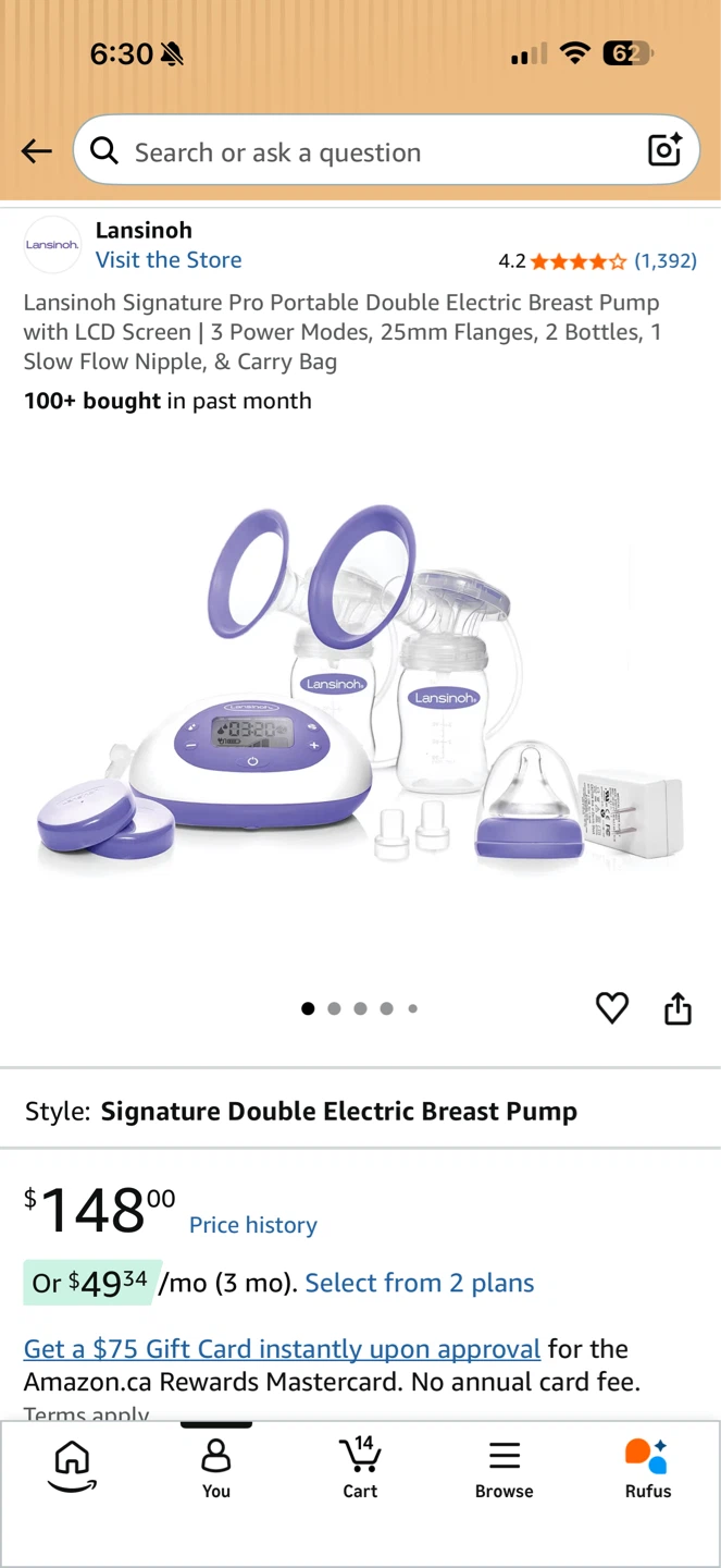 Lansinoh Signature Pro Double Electric Breast Pump - photo 2