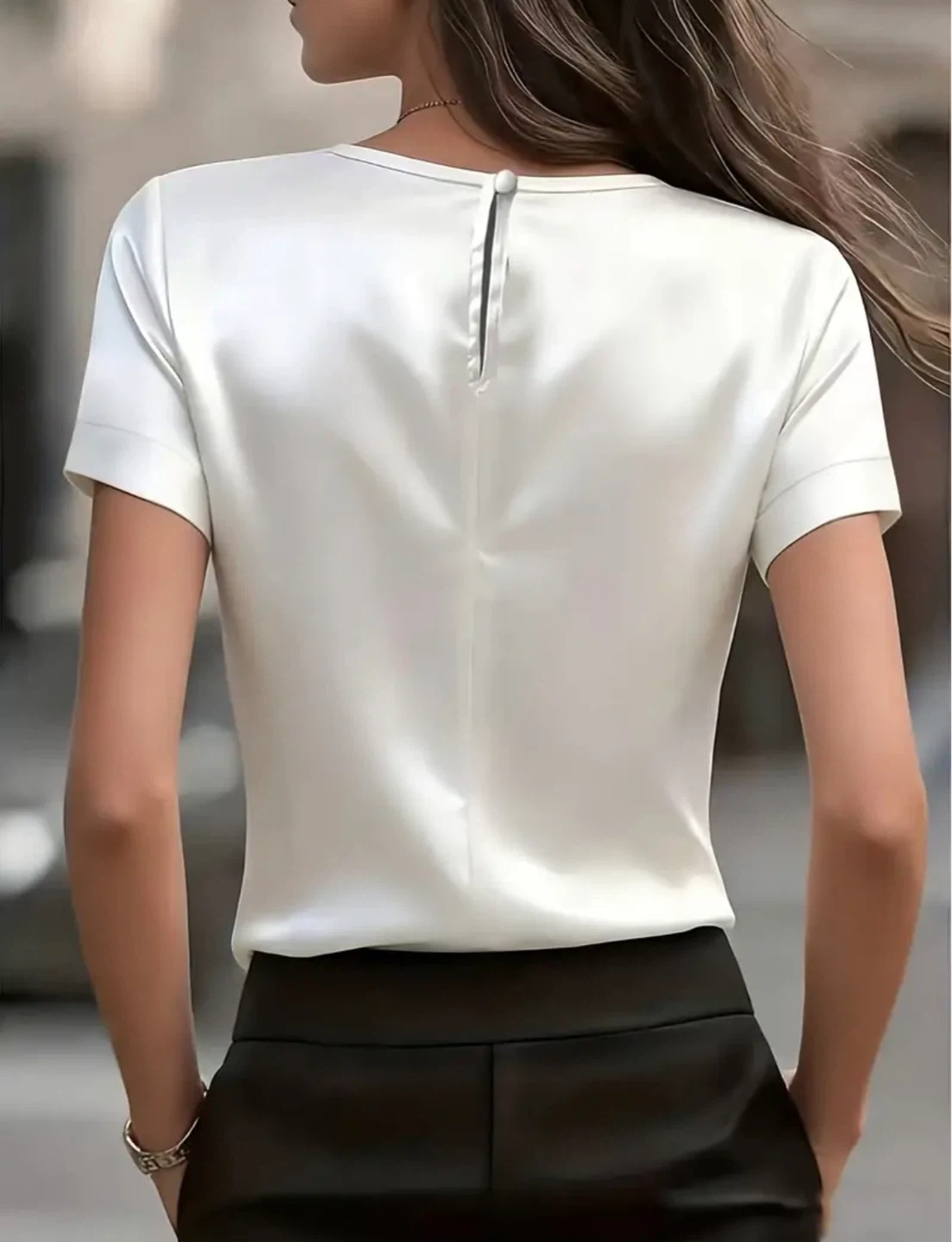 New Women's Satin T-Shirt - photo 2