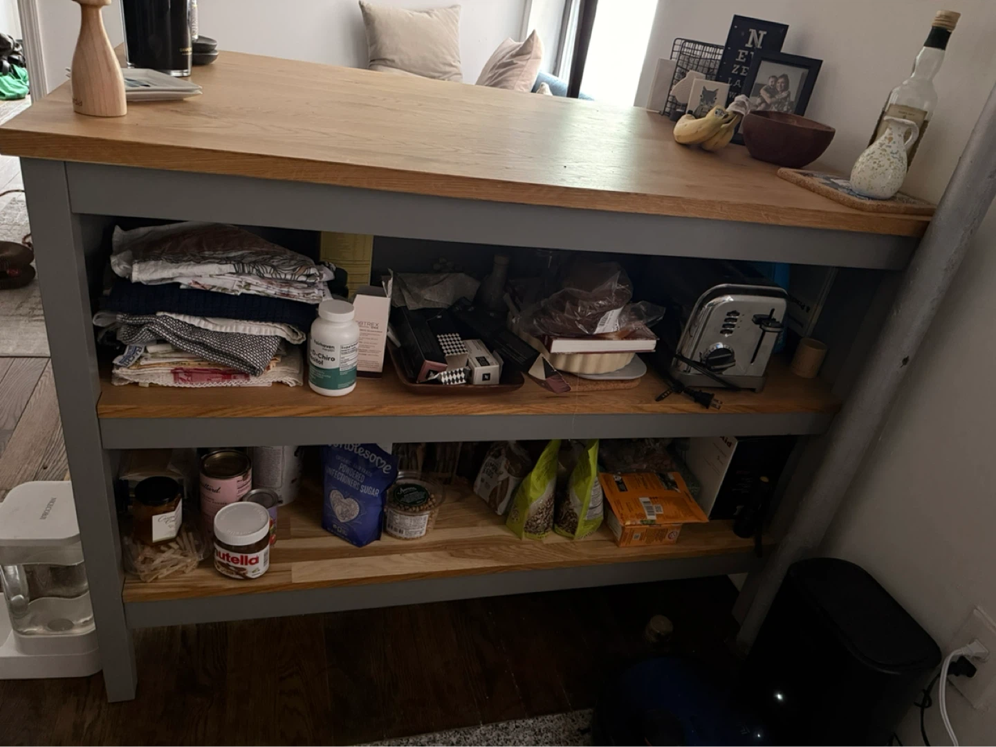 Wooden kitchen island with Storage - photo 2