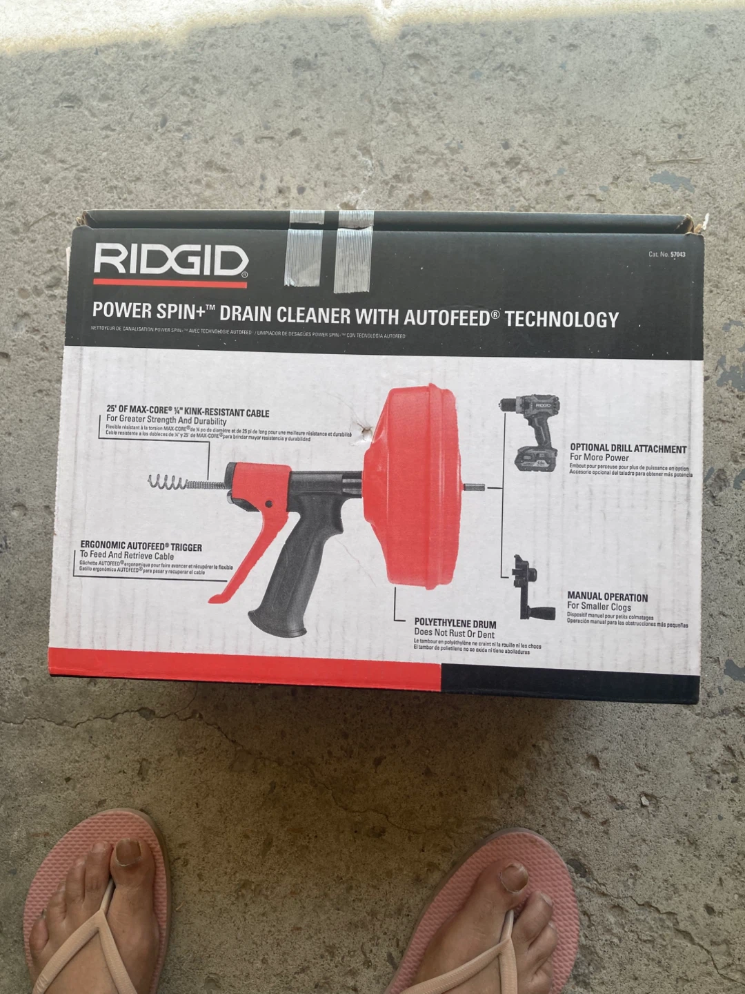 RIDGID Power Spin Drain Cleaner with Autofeed Technology