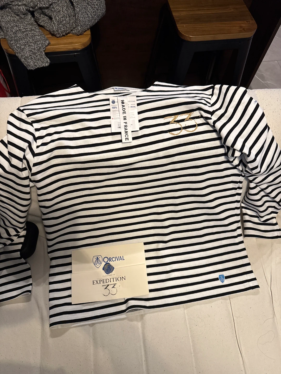 ORCIVAL x Expedition 33 collab Striped Long Sleeve Shirt