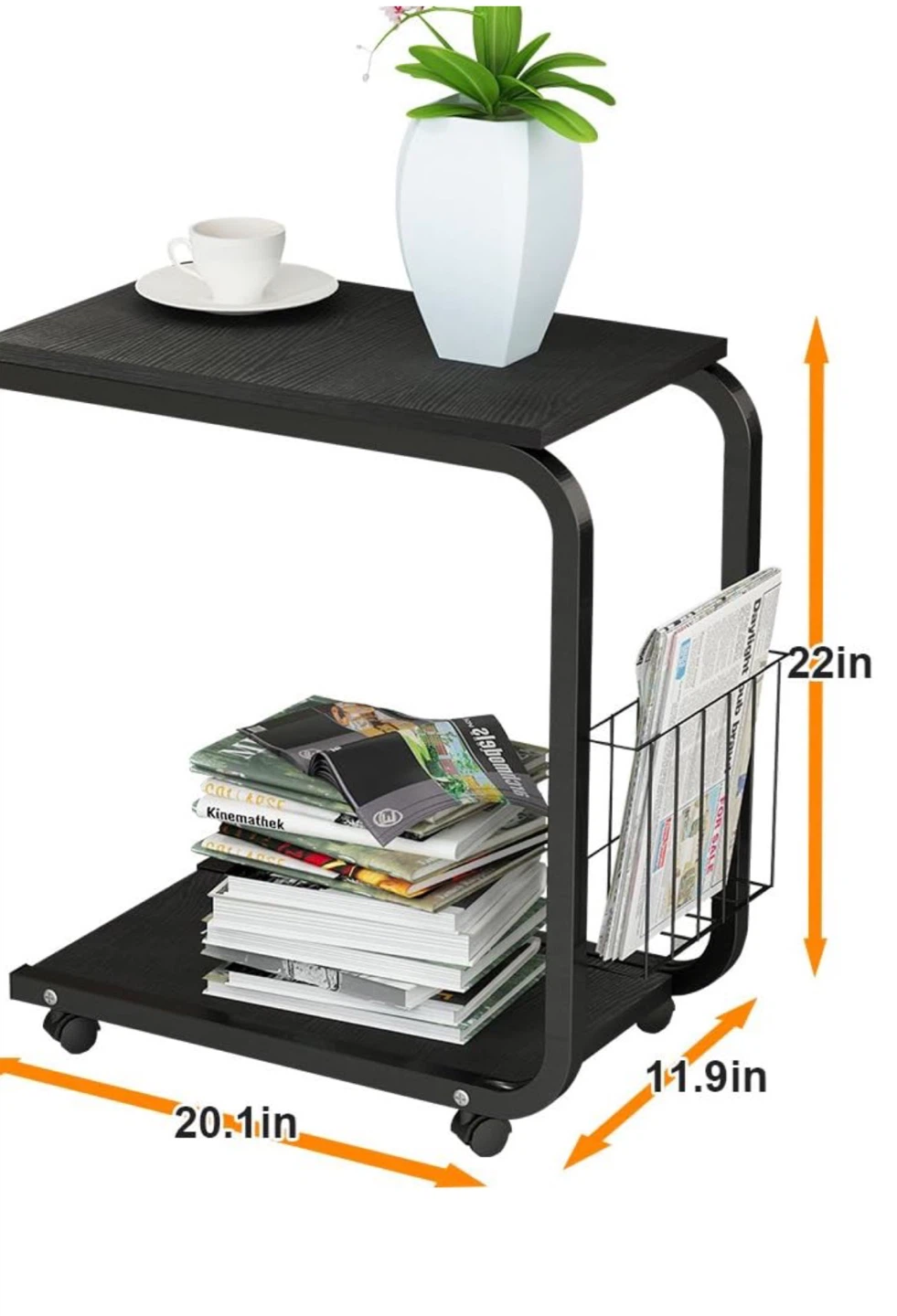 C-Table with Magazine Rack - photo 2