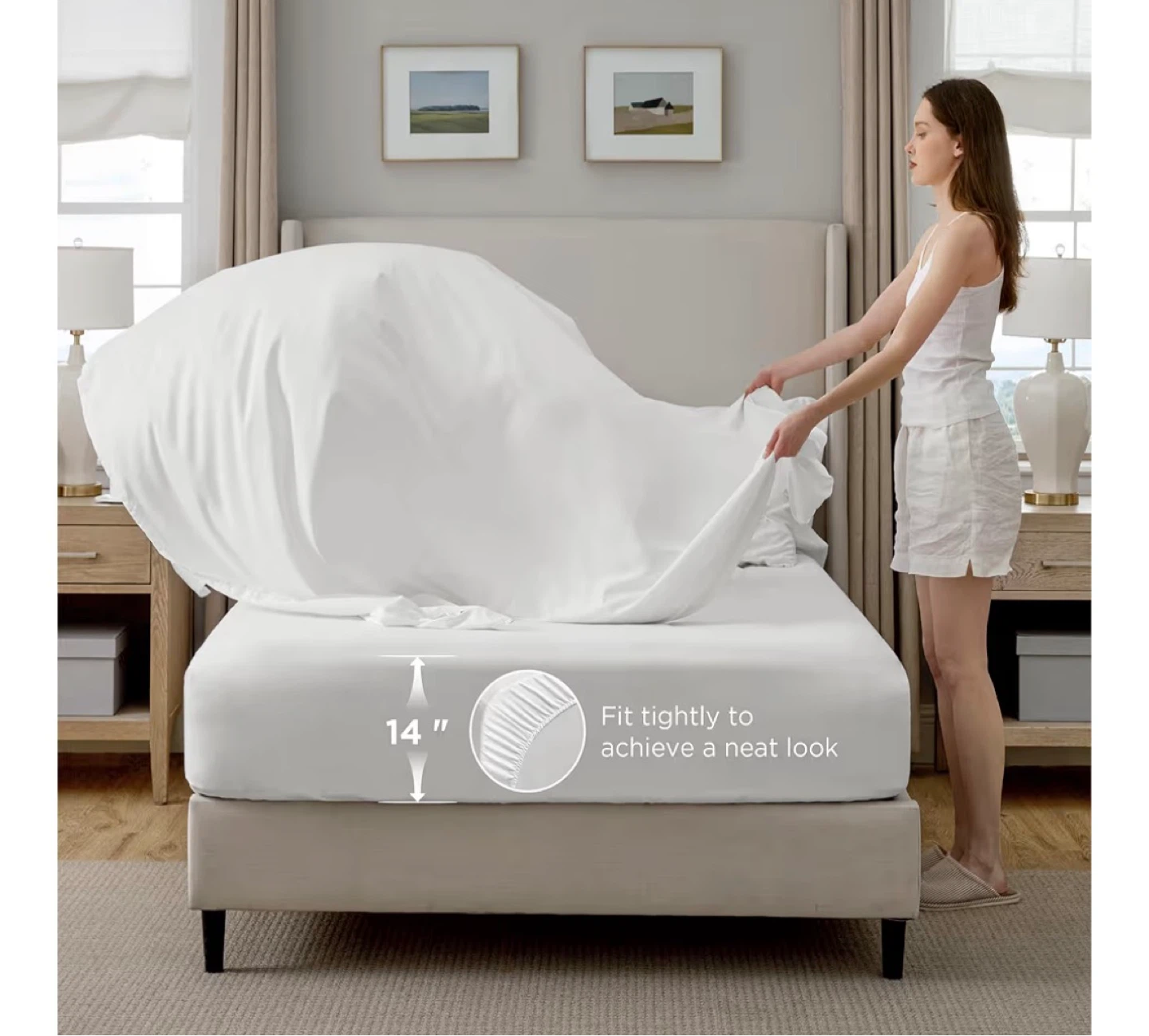 White Pinch Pleat Duvet Cover Set king - photo 3