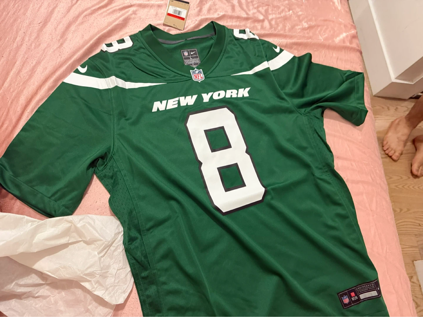 Nike New York Jets Aaron Rodgers #8 NFL Jersey Size M, L or XL - photo 5