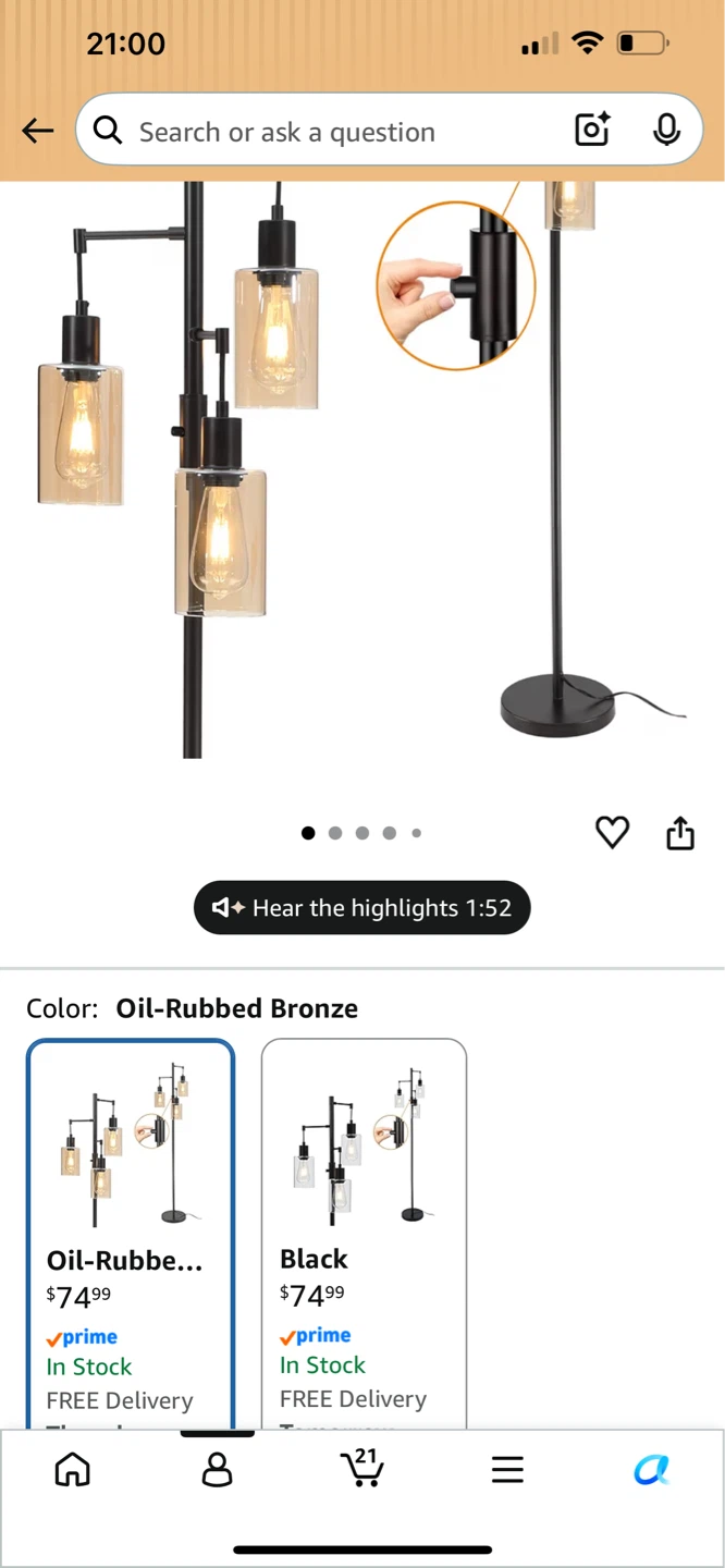 Modern 3-Light Floor Lamp