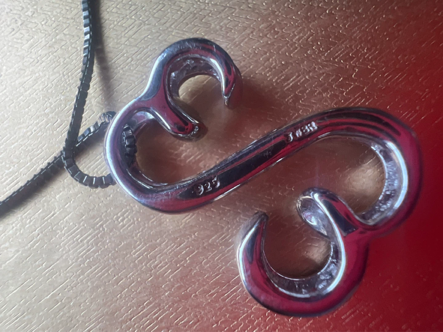 925 Silver Infinity Pendant Necklace with Diamonds - photo 3