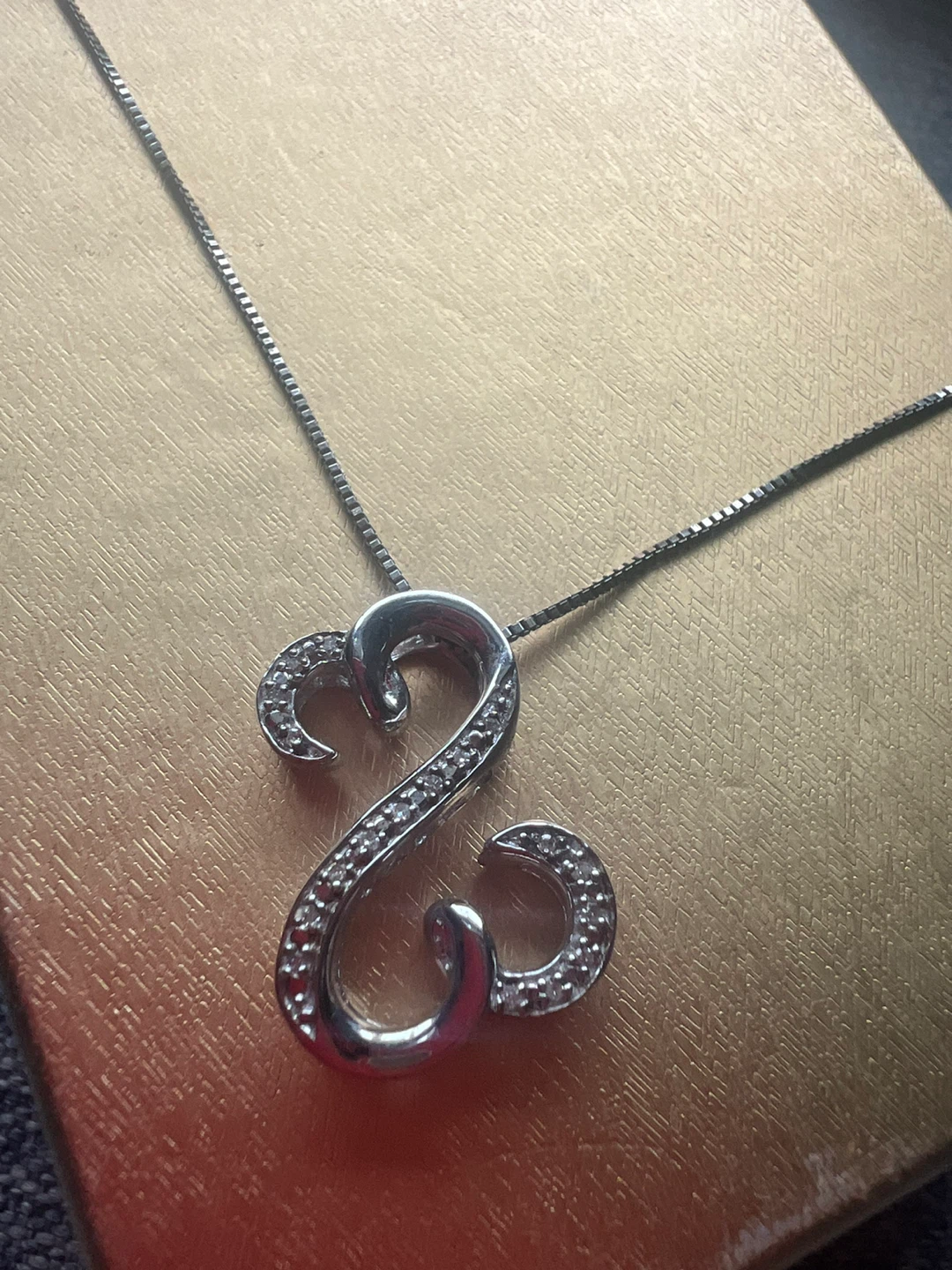 925 Silver Infinity Pendant Necklace with Diamonds - photo 4