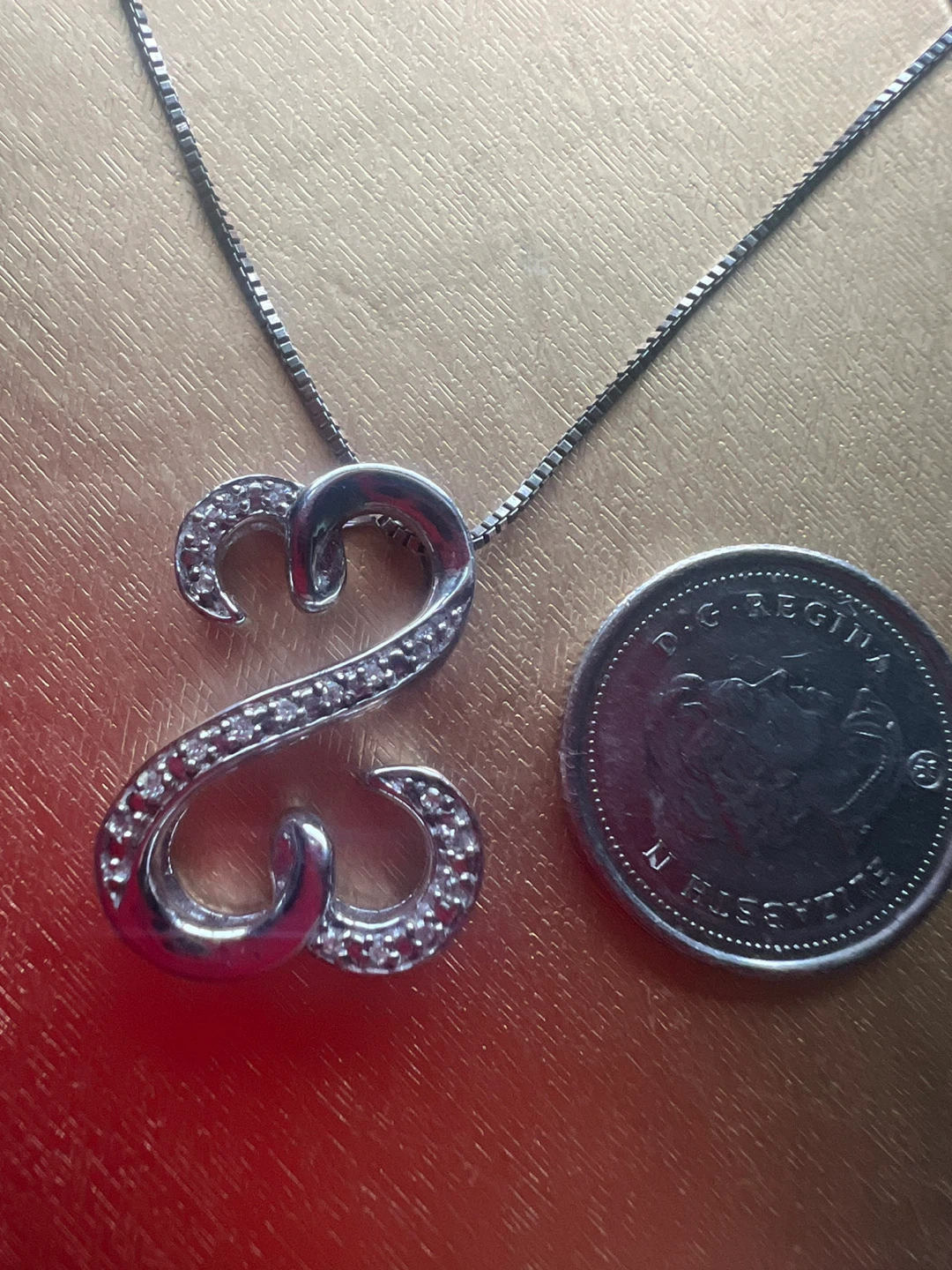 925 Silver Infinity Pendant Necklace with Diamonds - photo 2