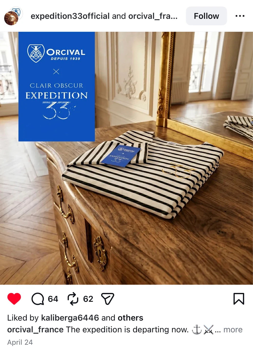 ORCIVAL x Expedition 33 collab Striped Long Sleeve Shirt - photo 2