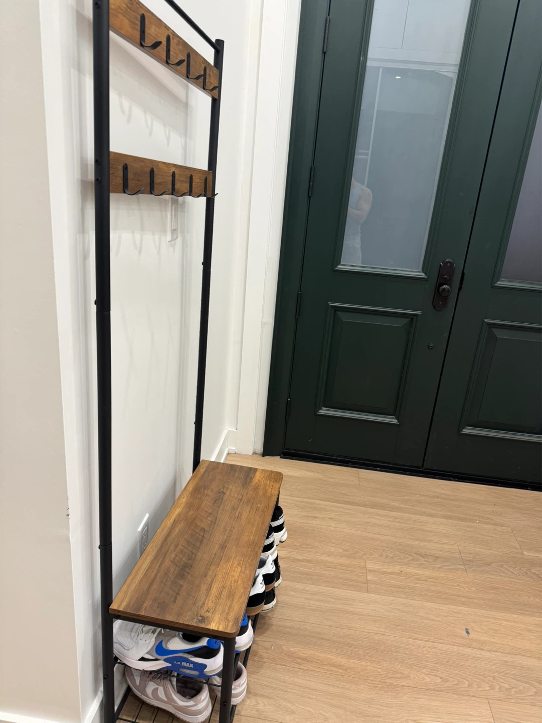 Hall Tree with Shoe Storage and Coat Hooks - photo 2
