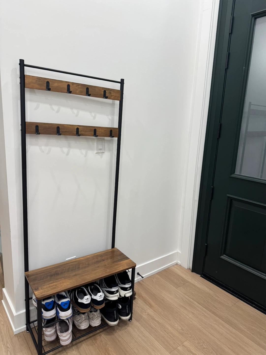 Hall Tree with Shoe Storage and Coat Hooks - photo 3