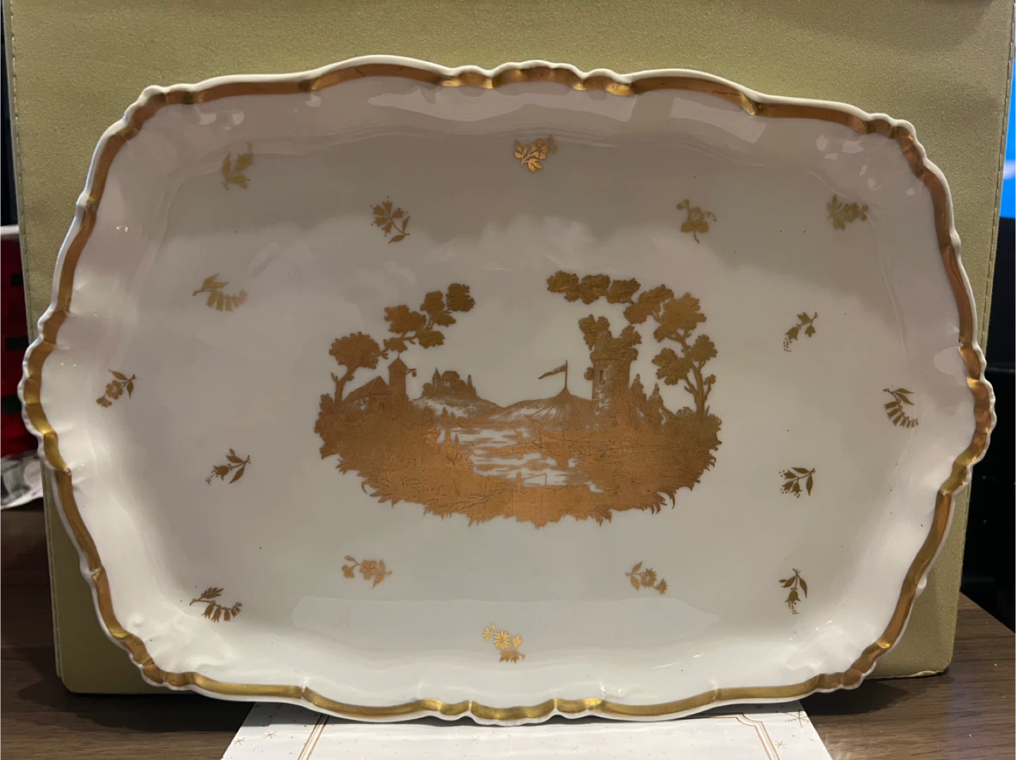 Delvaux Paris Vintage Porcelain Serving Platter
