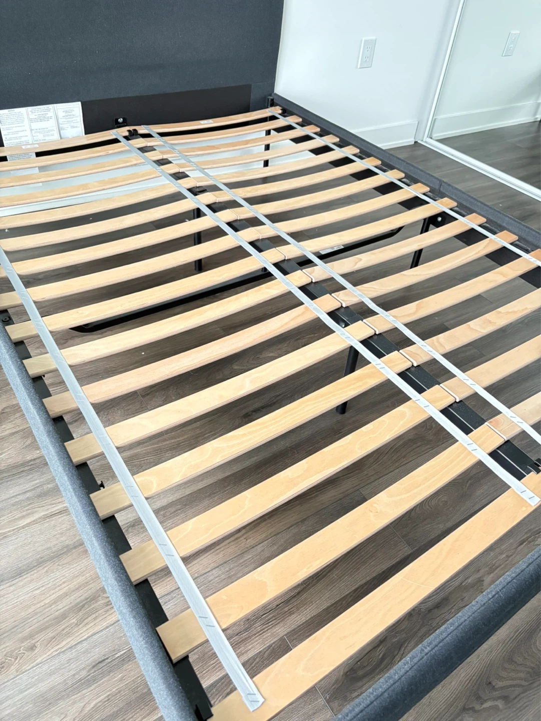 IKEA Black Bed Frame with Mattress - photo 5