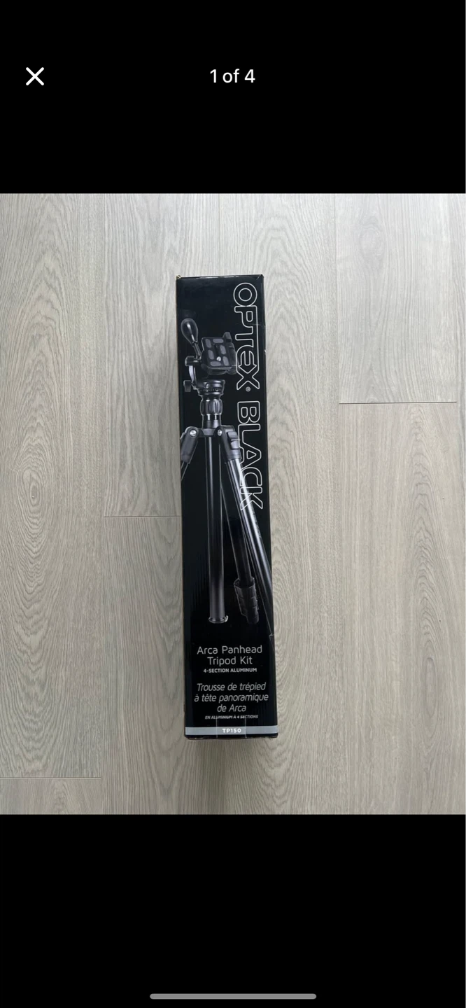Optex Black TP150 Arca Panhead Camera Tripod Kit