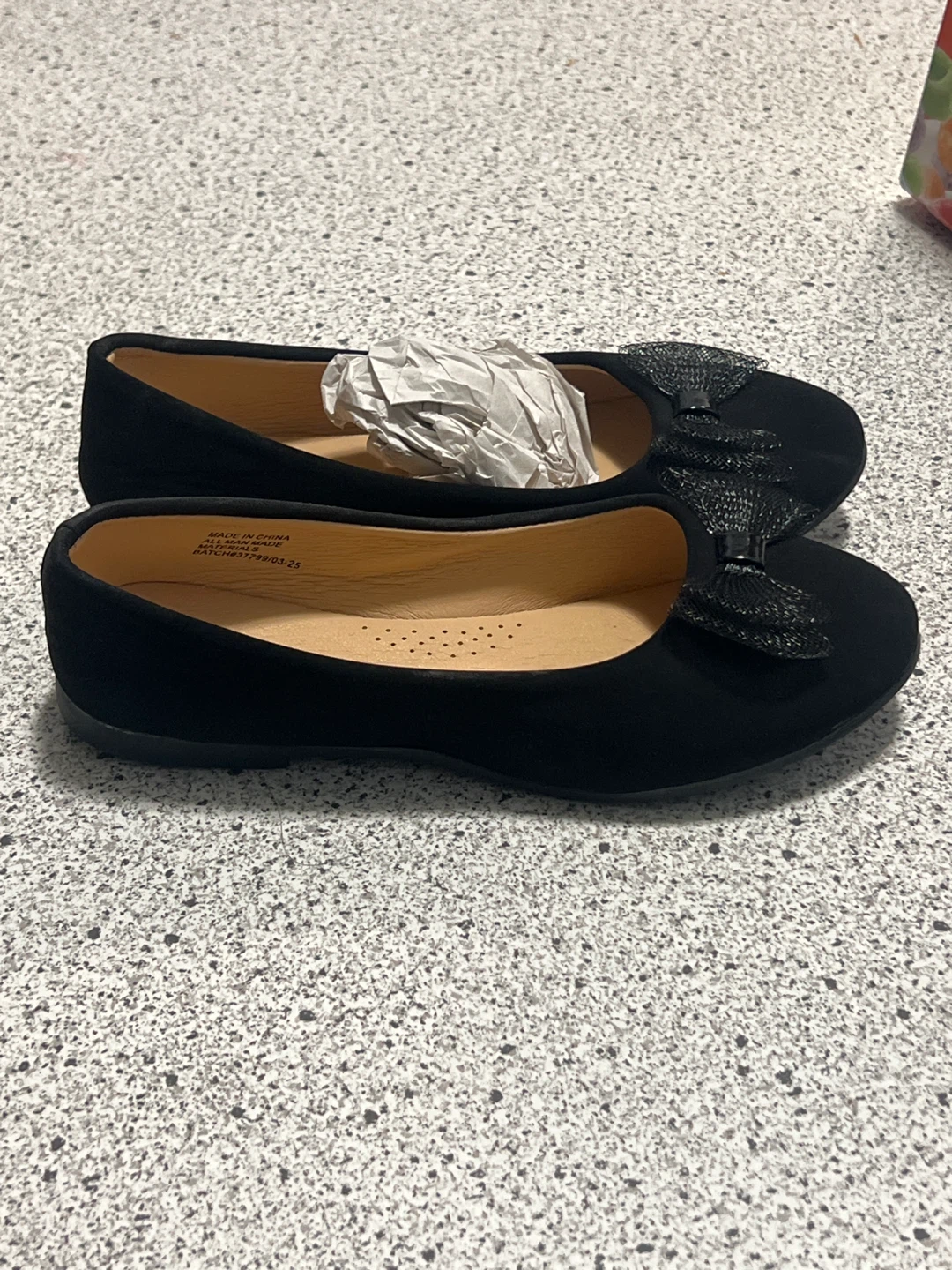Bella Girl Black Ballet Flats with Bows - photo 2